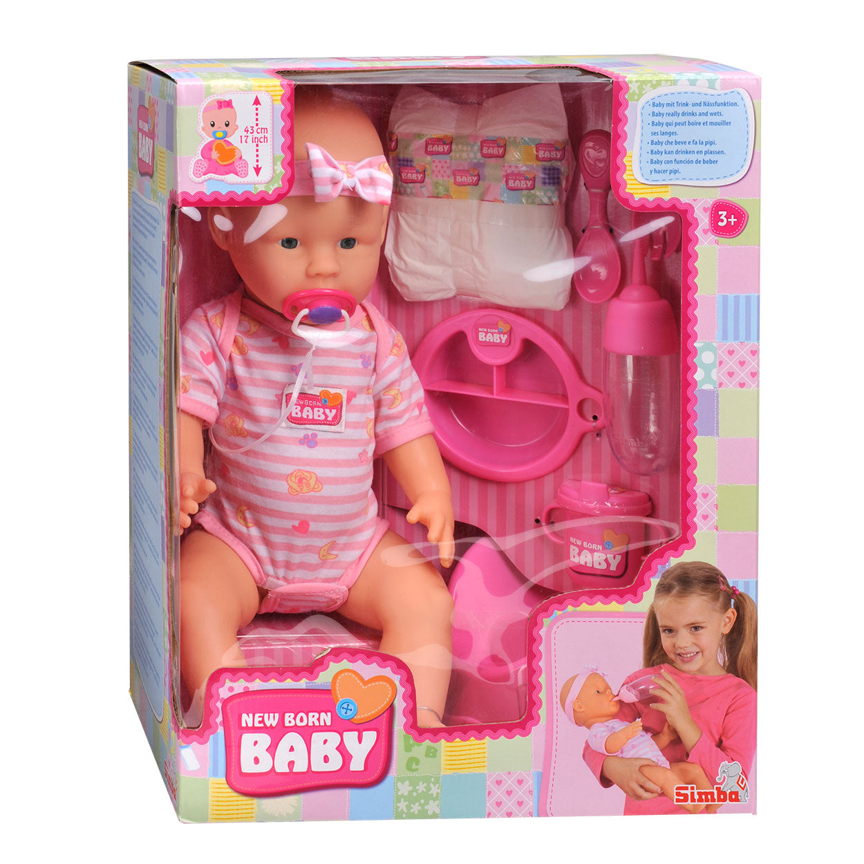 Simba New born baby drink- en plaspop, 8dlg.