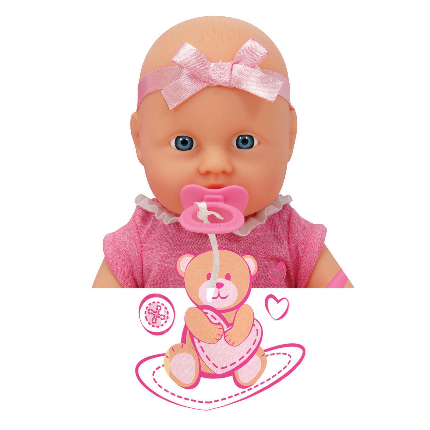 New Born Baby pop met accessoires, 4dlg.