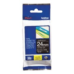 Labeltape Brother TZE355 24mmx8m wit zwart