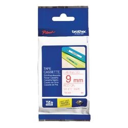 Labeltape Brother TZE222 Rood, wit 9mmx8m