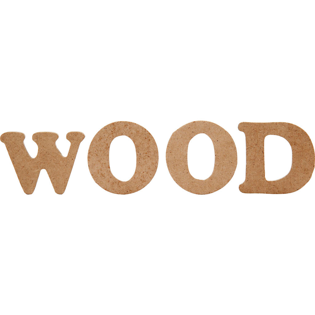 Creativ Company Https: www.cchobby.nl houten-letters-cijfers-h-4-cm-dikte-2-5-mm-288-stuk-1-doos