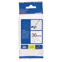 Labeltape Brother TZEFX261 Zwart, wit 36mmx8m