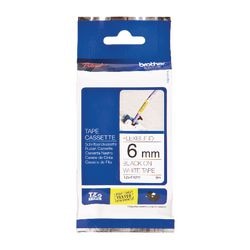 Labeltape Brother TZEFX221 Zwart, wit 6mmx8m