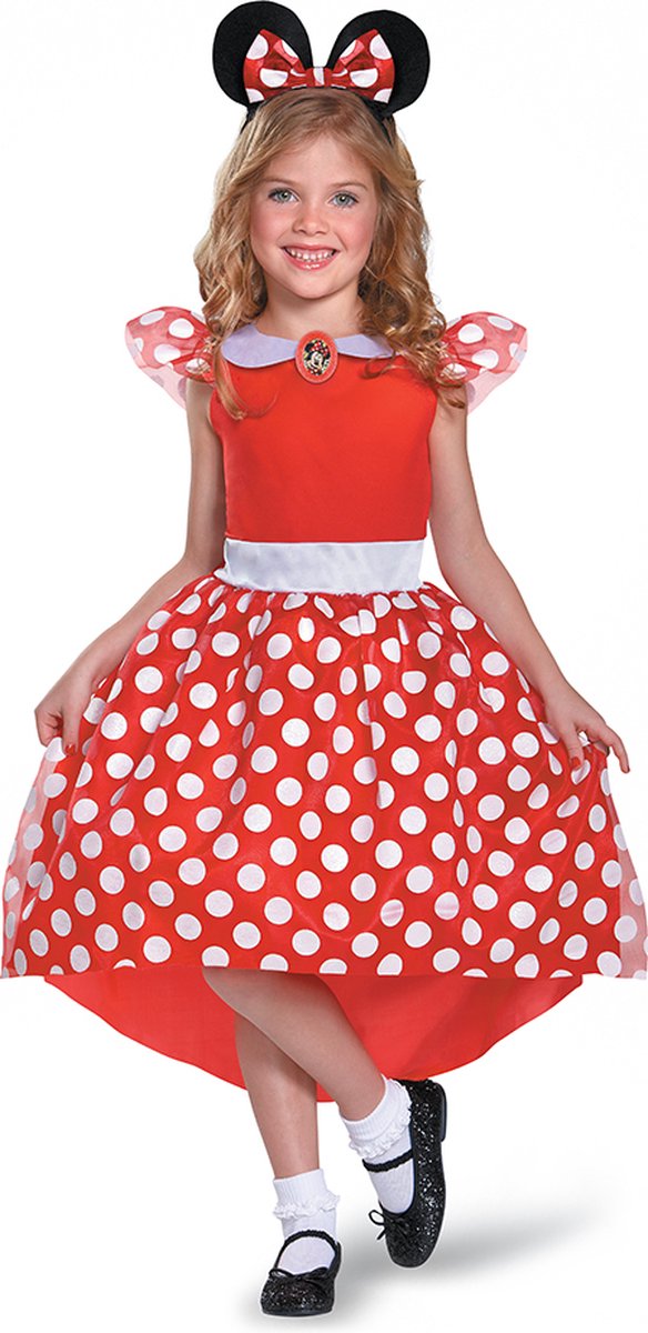 Disguise Disney - minnie, rood minnie klassiek verkleedkostuum, maat s (5 - 6 jaar), meisjes