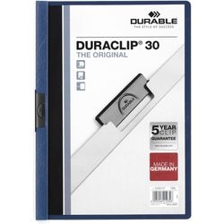 Klemmap Durable A4 schuifklem blauw