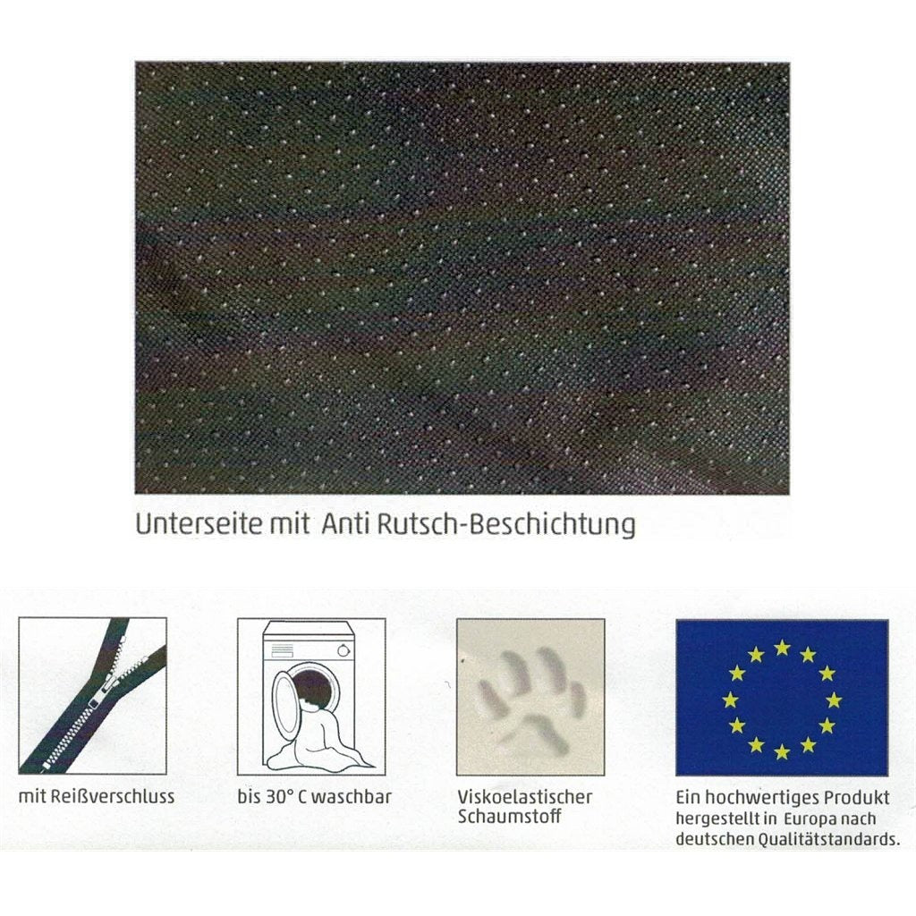 Sun Garden pallina orthopedisch hondenkussen 80x60x25cm antraciet grijs