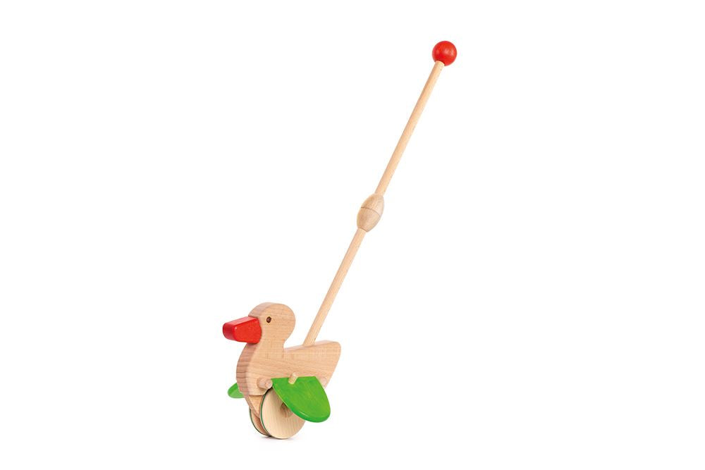 BAJO houten Eend loopstok. 2+