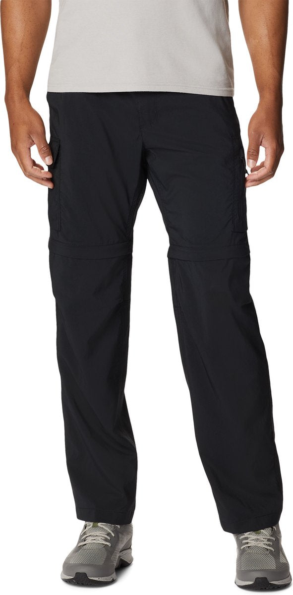 Columbia silver ridge™ utility convertible pant wandelbroek - converteerbare wandelbroek - heren - zwart - maat 34
