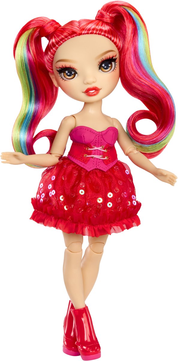 Rainbow High be dazzling-modepoppen - vivienne rouge (rood) met bedazzle-tool en glinsterende strass-steentjes