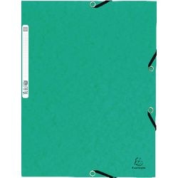 Mappen Esselte flappen elastiek 55303E A4 240x320mm groen