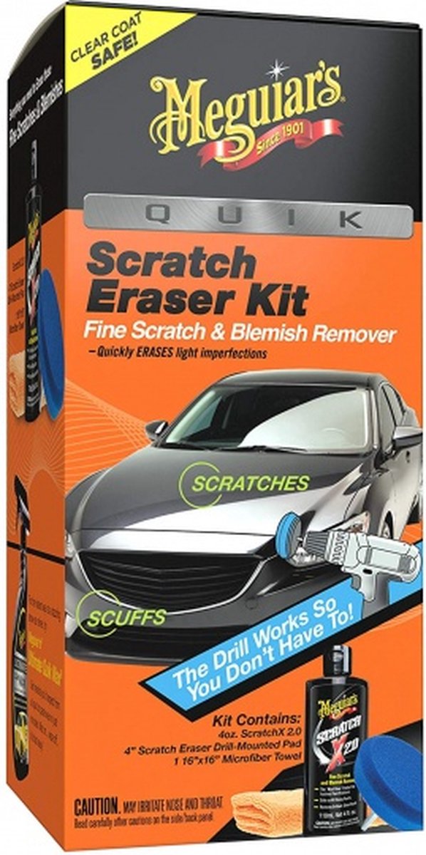 Meguiar's Meguiar’s quik scratch eraser kit – krasverwijderaar auto – inclusief scratchx 2.0