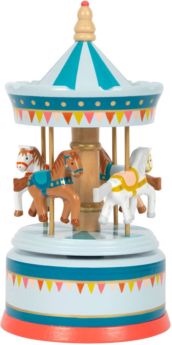 Small Foot - houten muziekdoos draaimolen