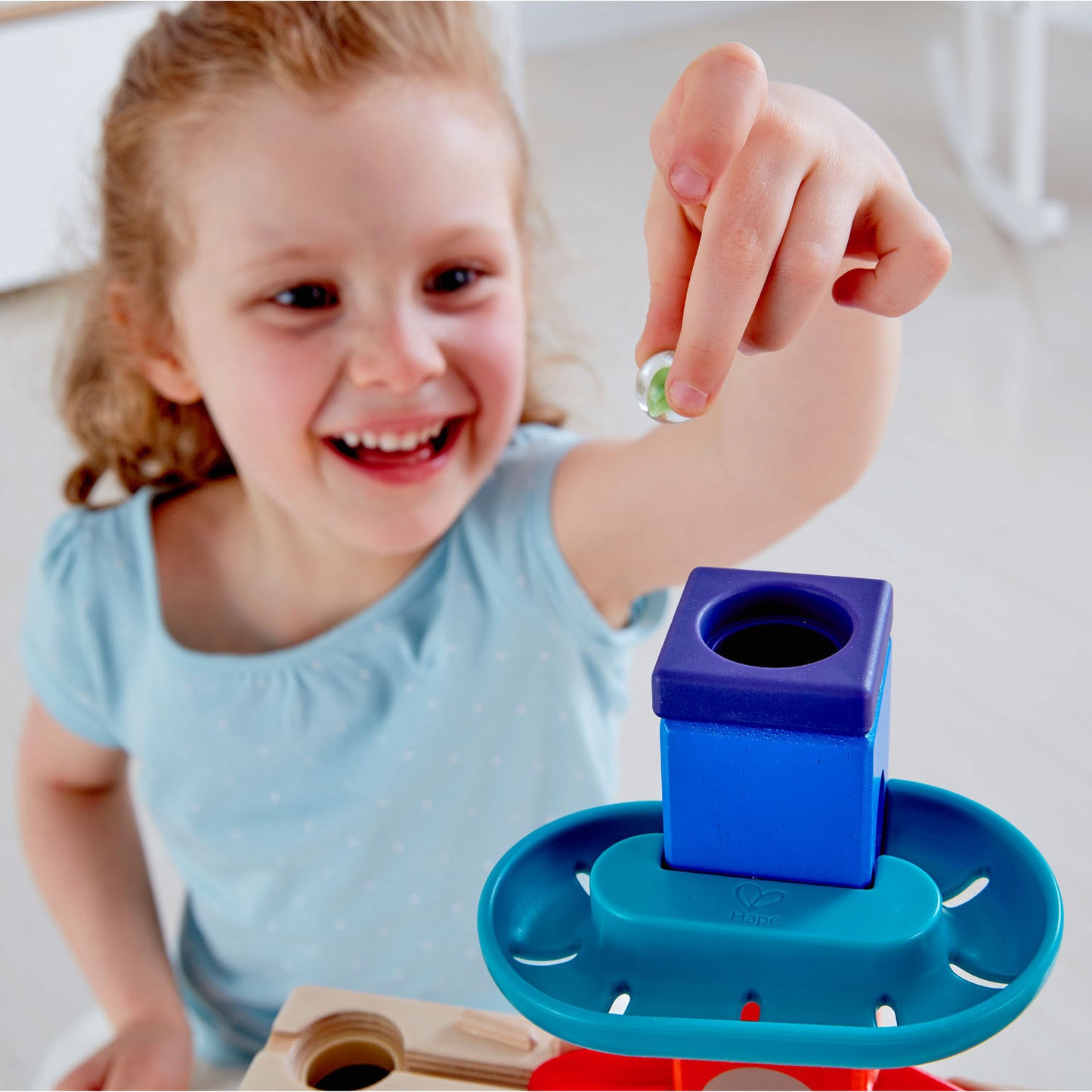 Hape Quadrilla houten knikkerbaan - cliffhanger