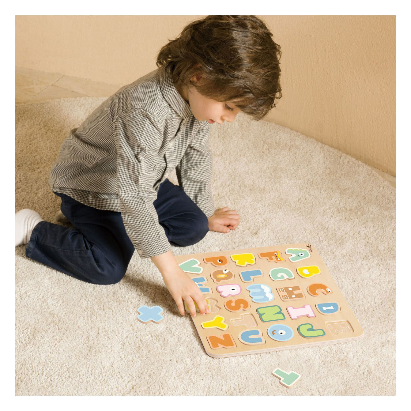 Classic World houten alfabet puzzel, 27dlg.