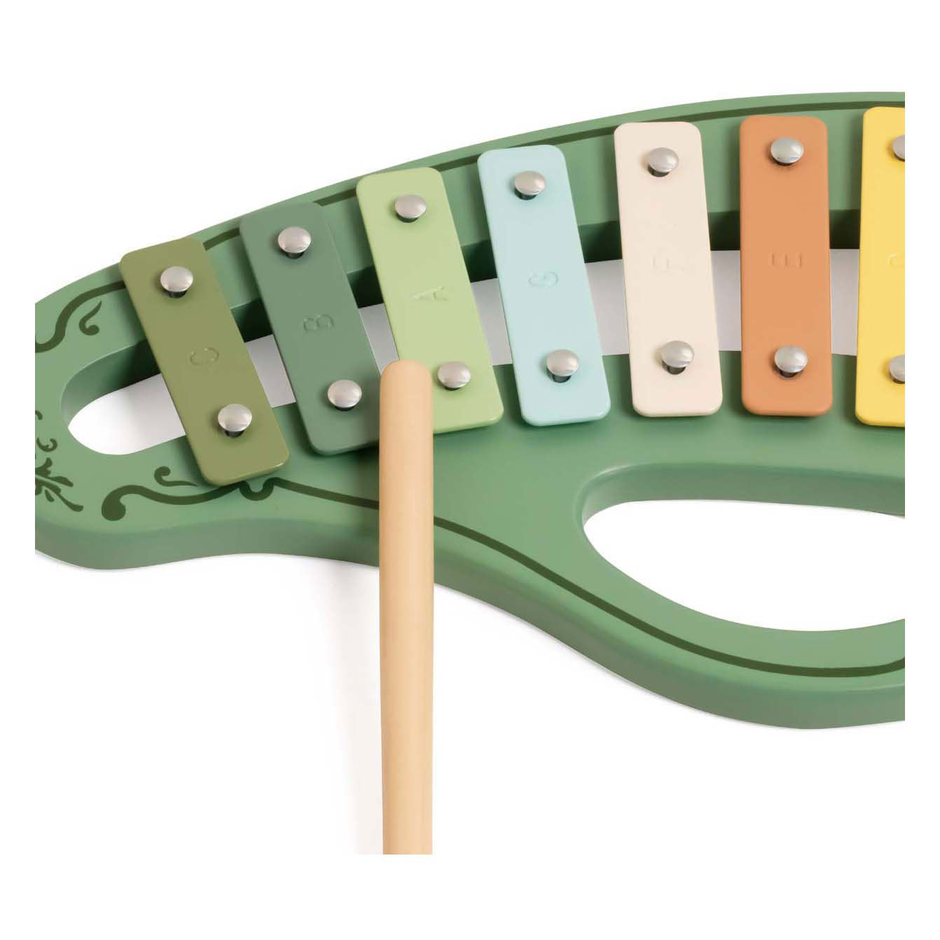 Classic World houten vintage xylofoon groen 2dlg.