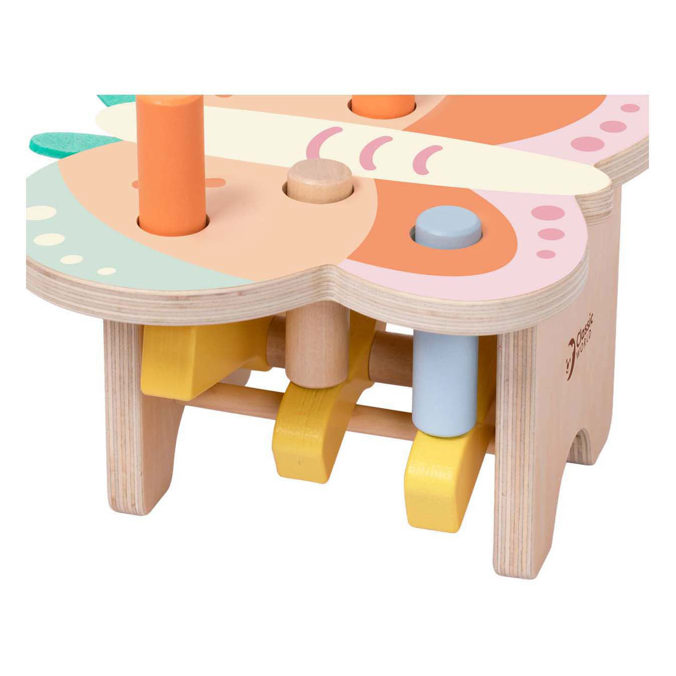 Classic World houten hamerbank vlinder