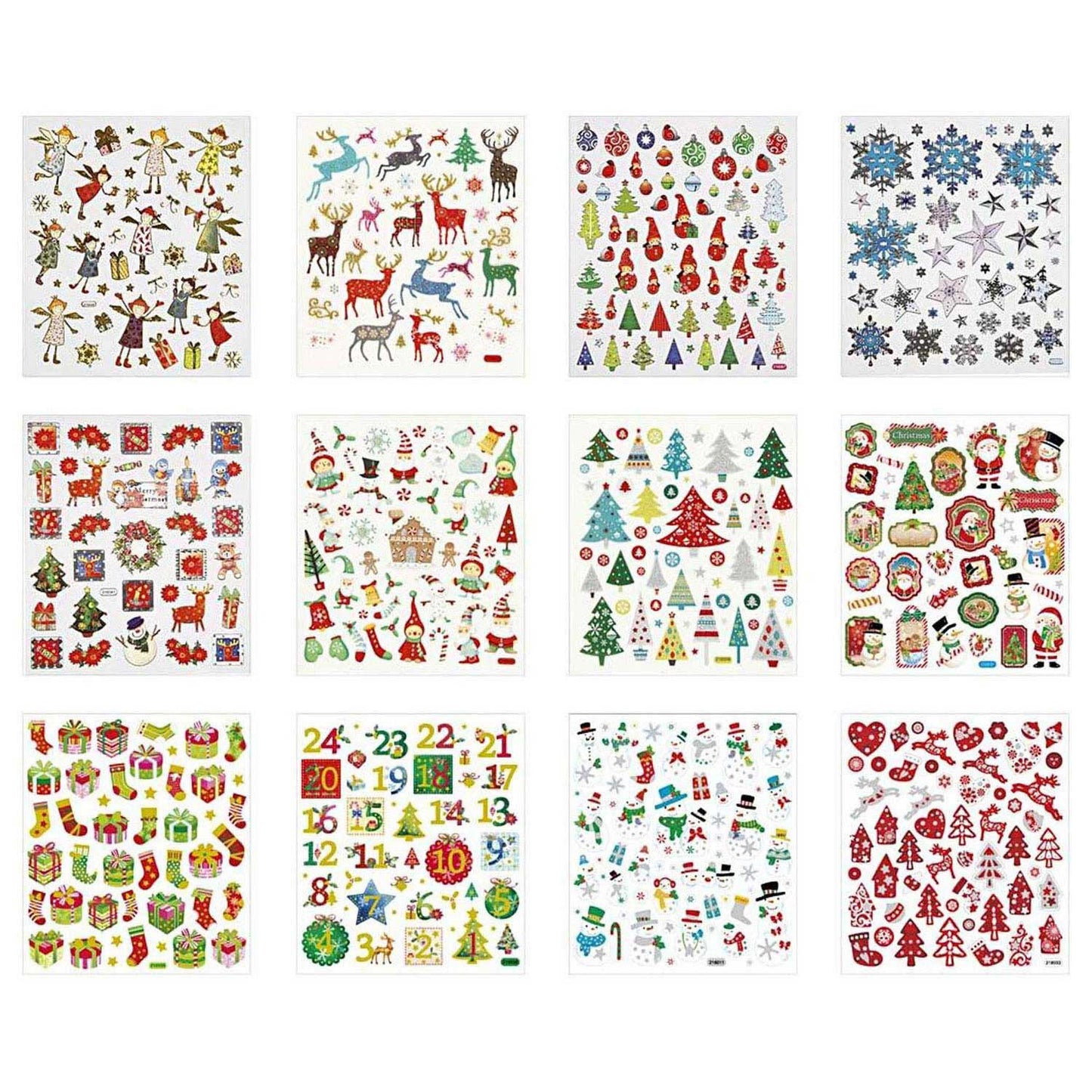 Creativ Company Stickerpakket kerst, 12vel