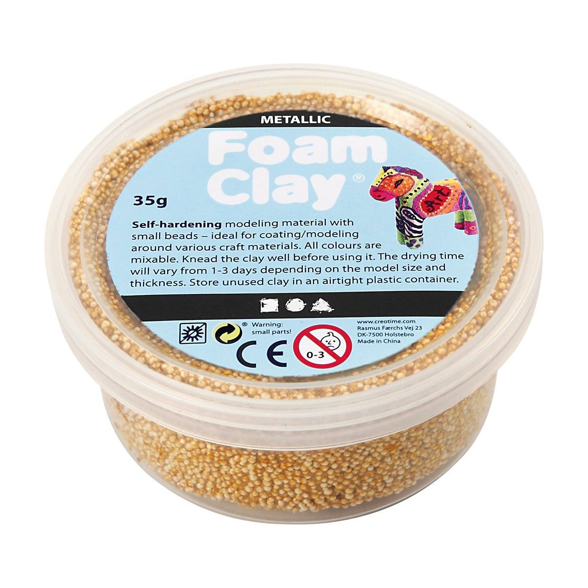 Foam Clay - metallic goud, 35gr.