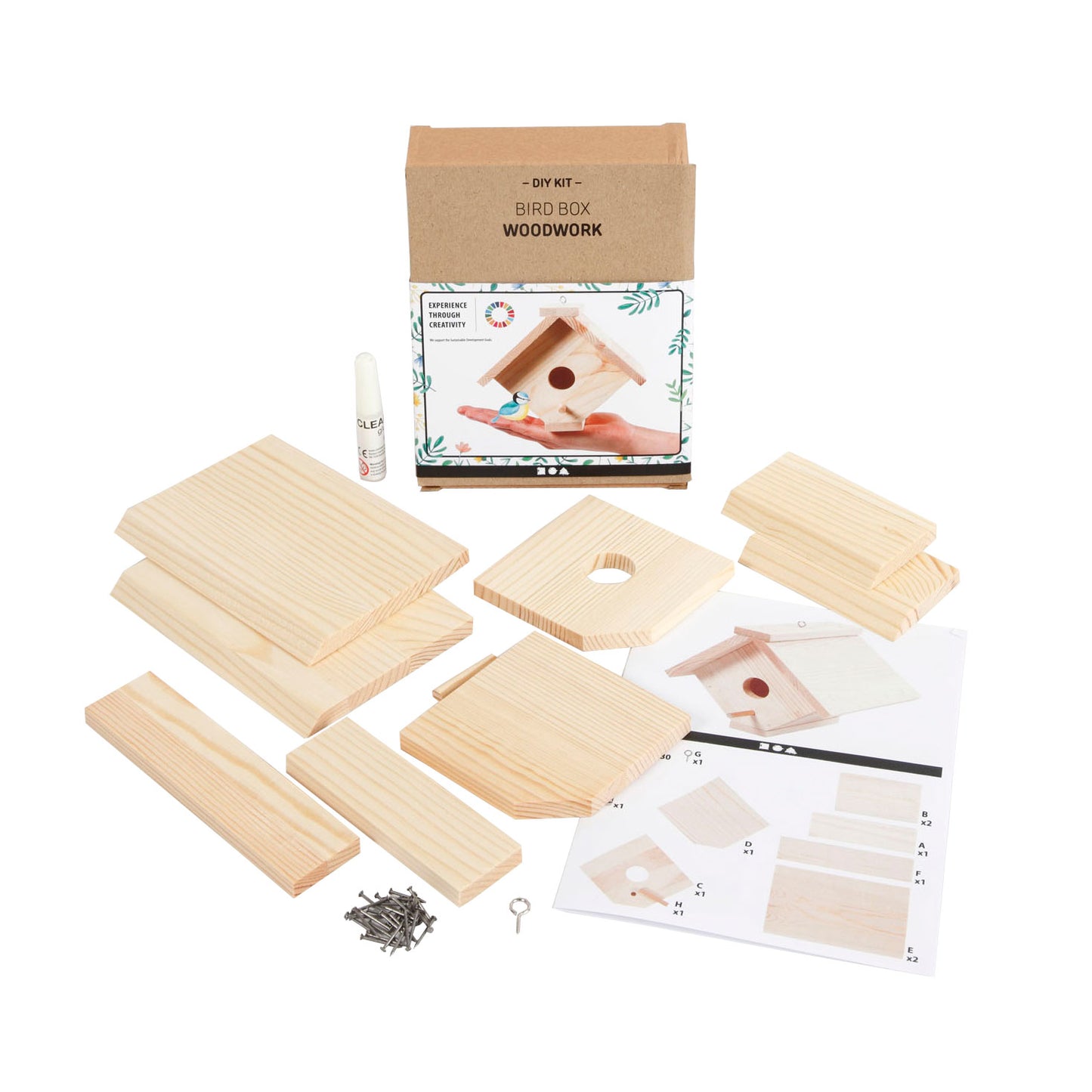 Creativ Company Https: www.cchobby.nl vogelhuisje-h-13-cm-d-14-5-cm-b-16-cm-1-stuk