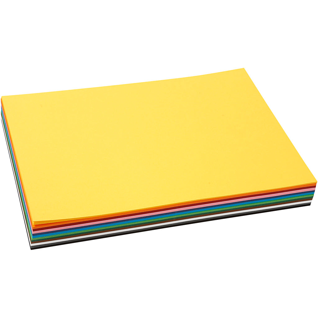 Colortime Gekleurd karton a4, 12 x 10 vellen