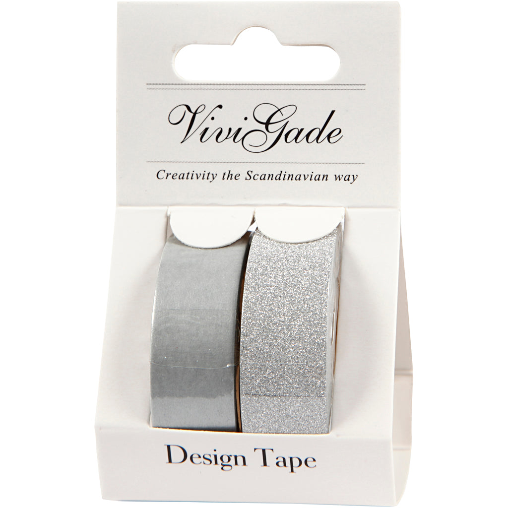 Creativ Company Masking tape zilver 2m, 2st.