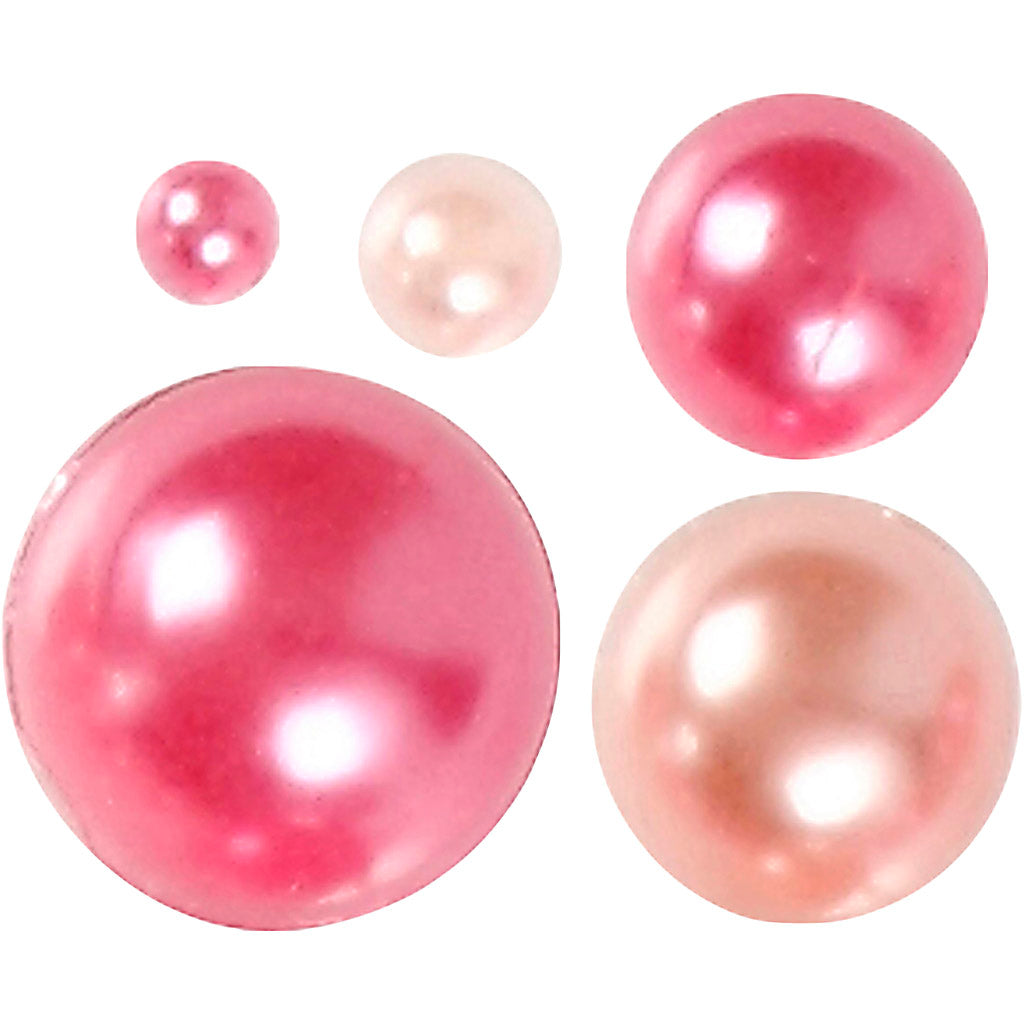 Creativ Company Halve plakparels roze 2-8mm, 140st.
