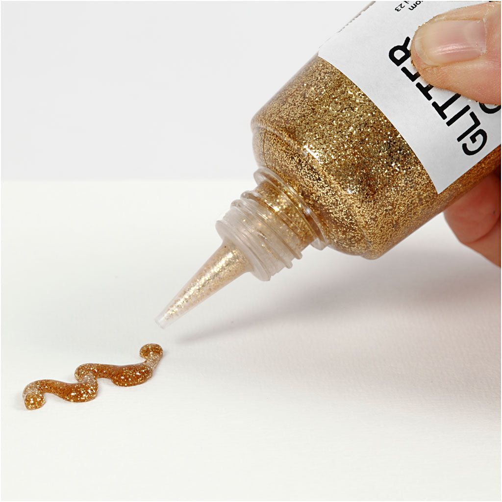Creativ Company Glitterlijm goud, 118ml