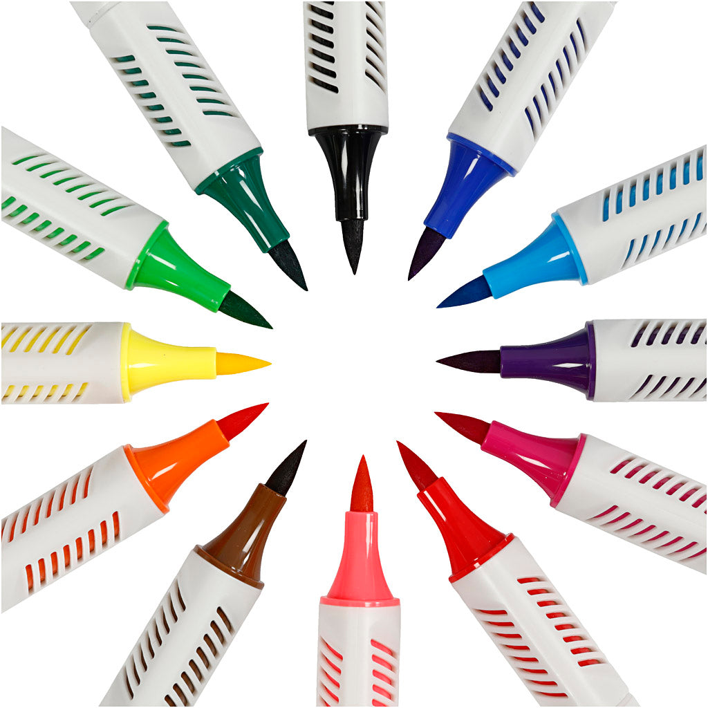 Creativ Company Schets markers kleur, 12st.