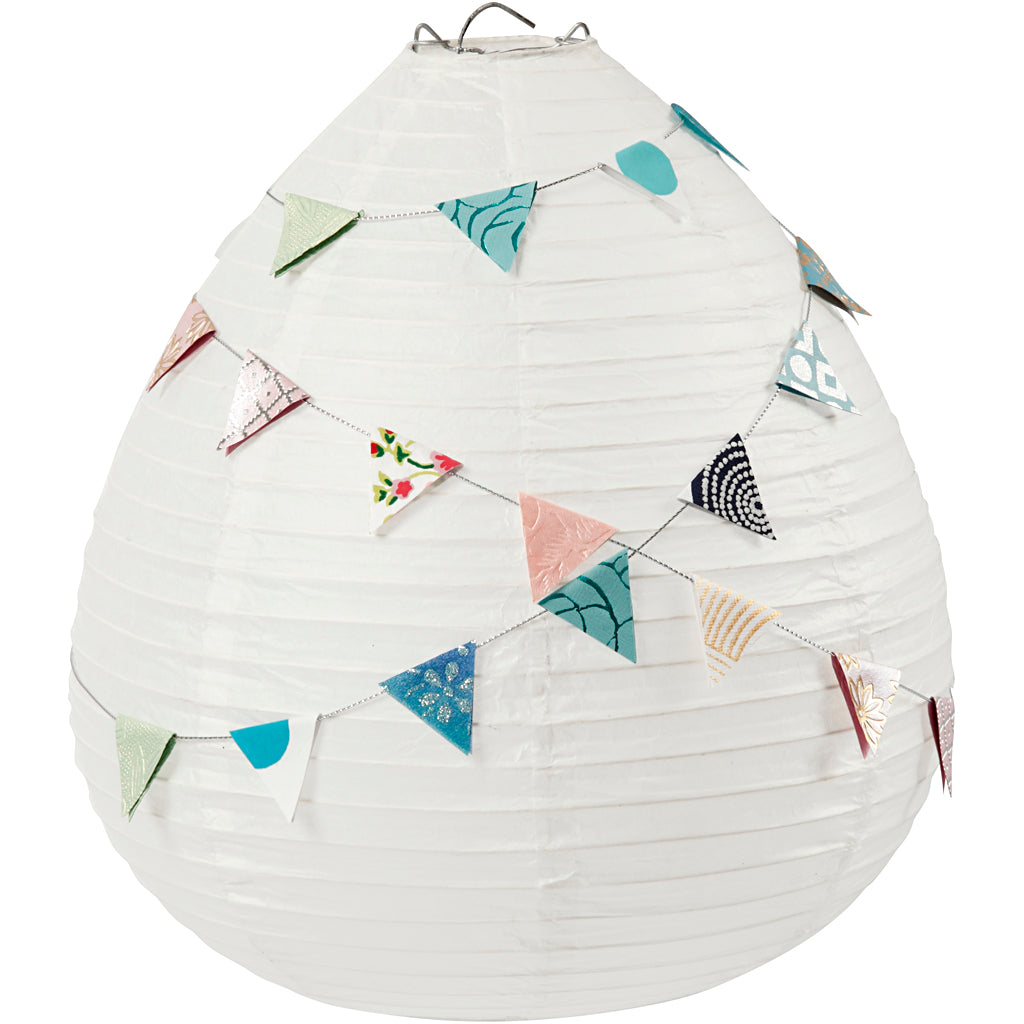 Creativ Company Rijstpapier lamp wit druppel, 27cm