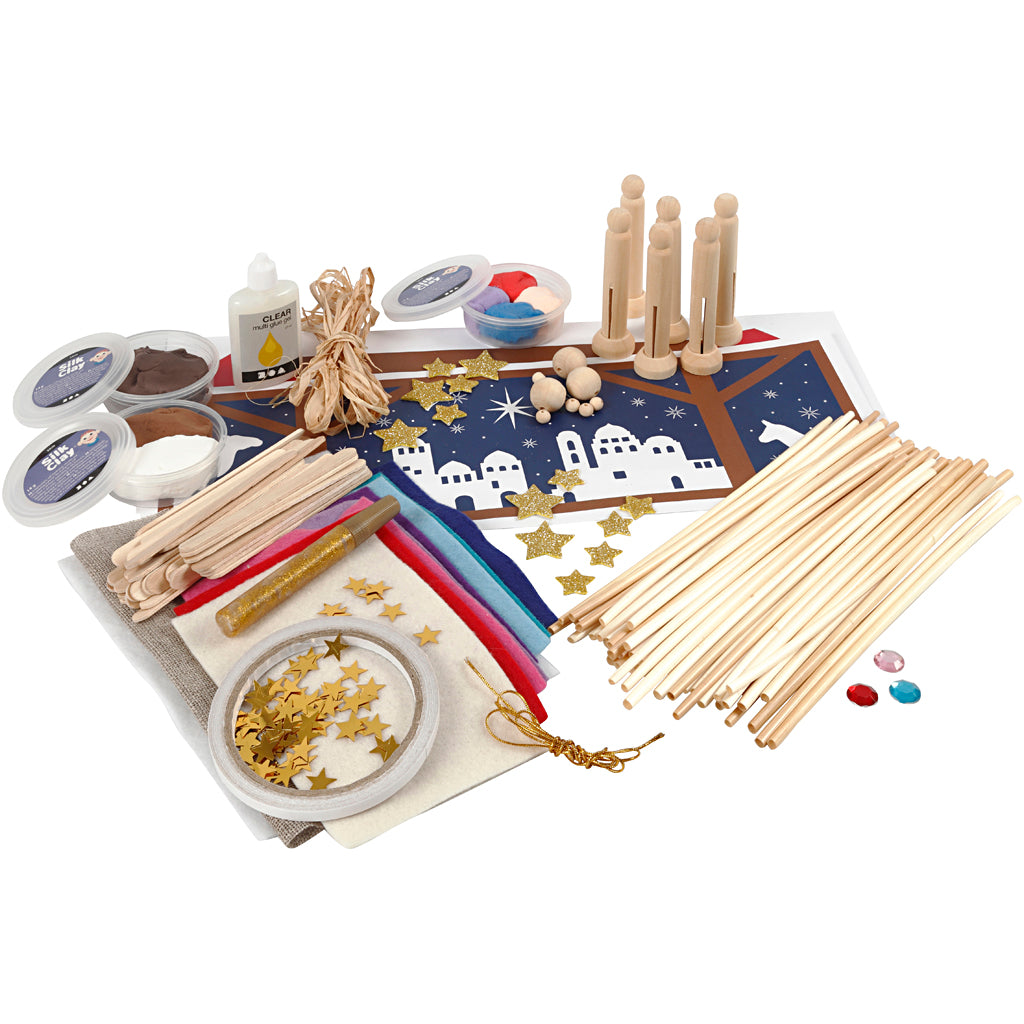 Creativ Company Houten kerststal knutselset