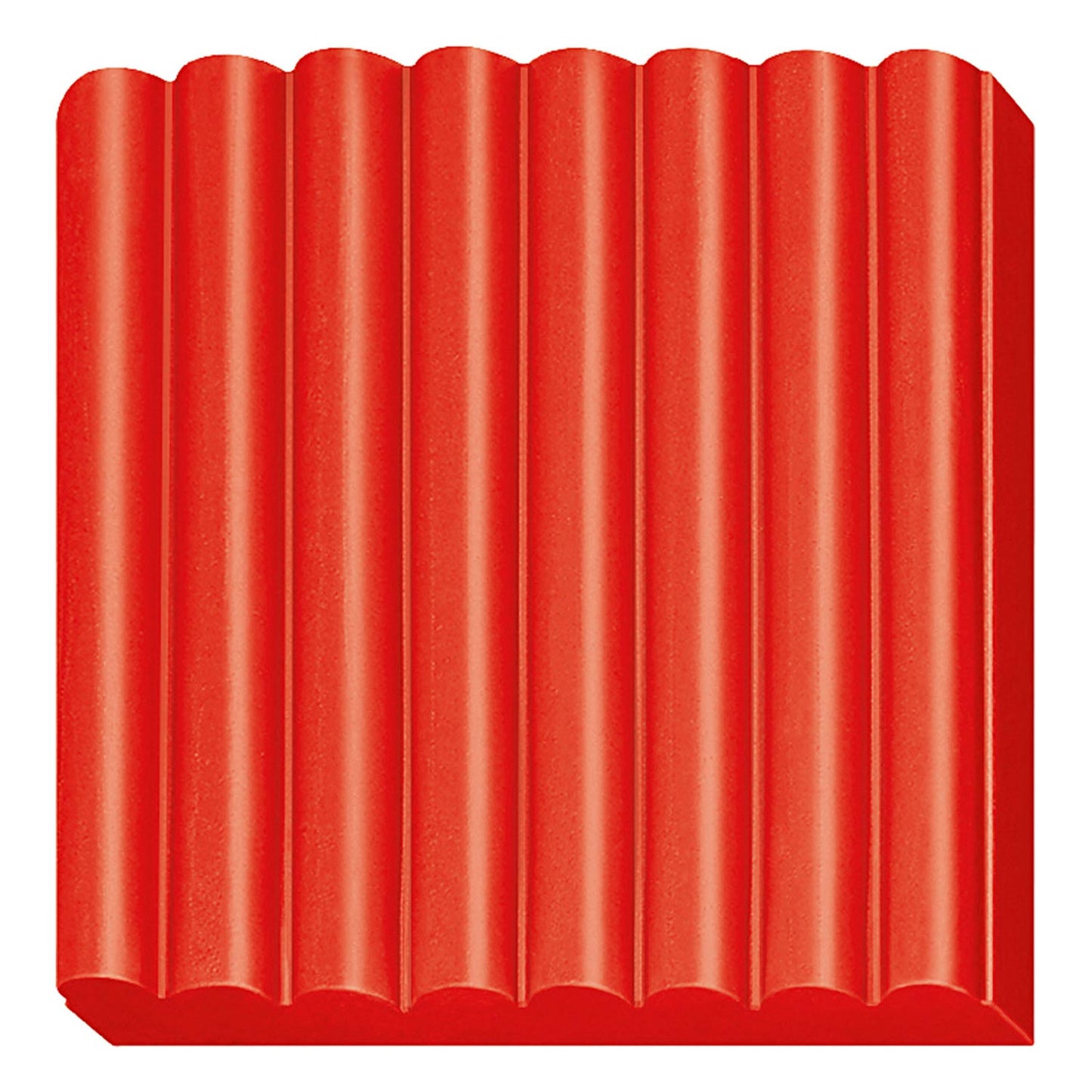 Fimo kids 8030 - ovenhardende boetseerklei - blokje 42 g - rood