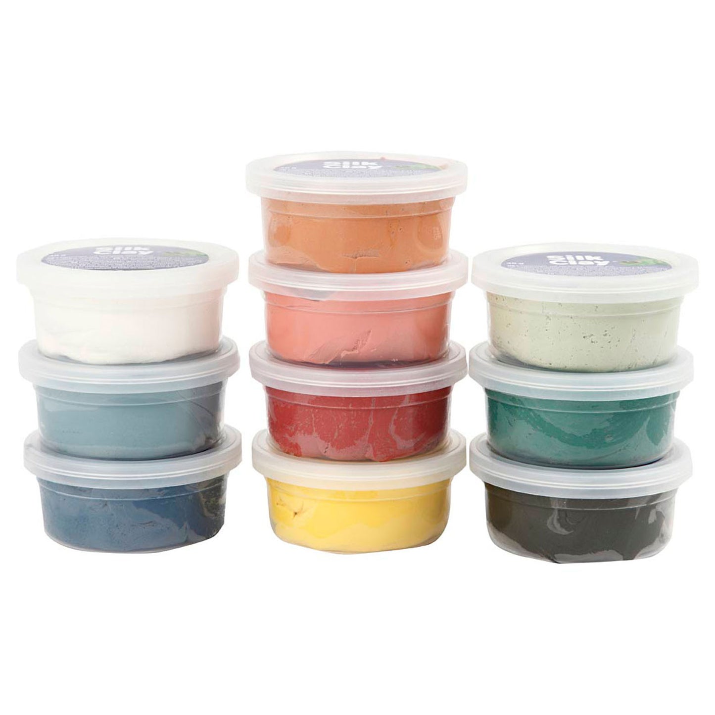 Creativ Company Silk clay, pastelkleuren, 10dlg.