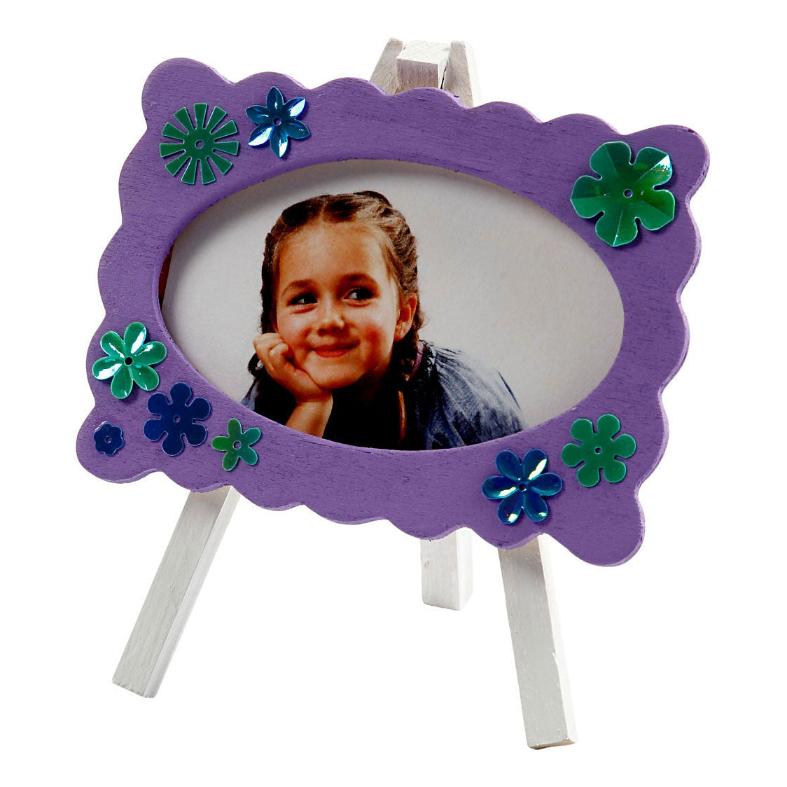 Creativ Company Houten fotolijst op ezel, 13,2x11,5cm