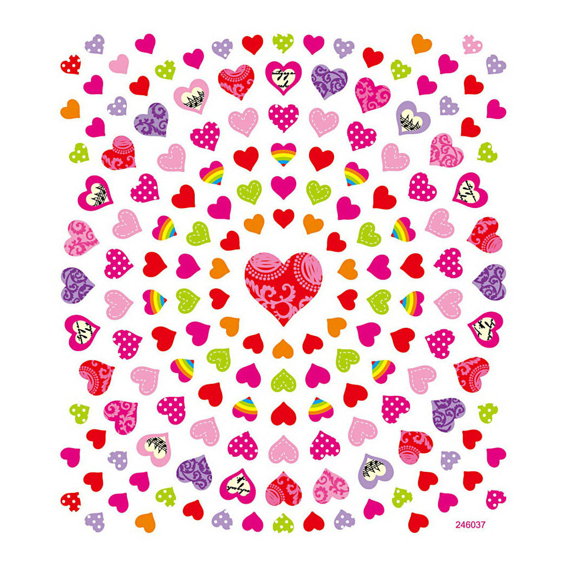 Creativ Company Stickers kleine harten, 1 vel