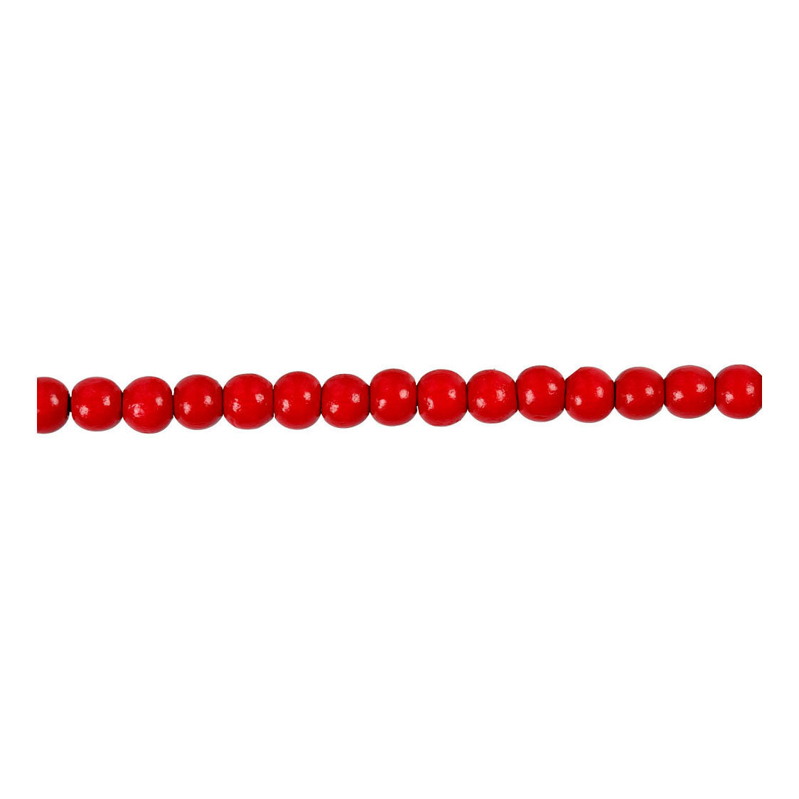 Creativ Company Houten kralen rood, 150st.