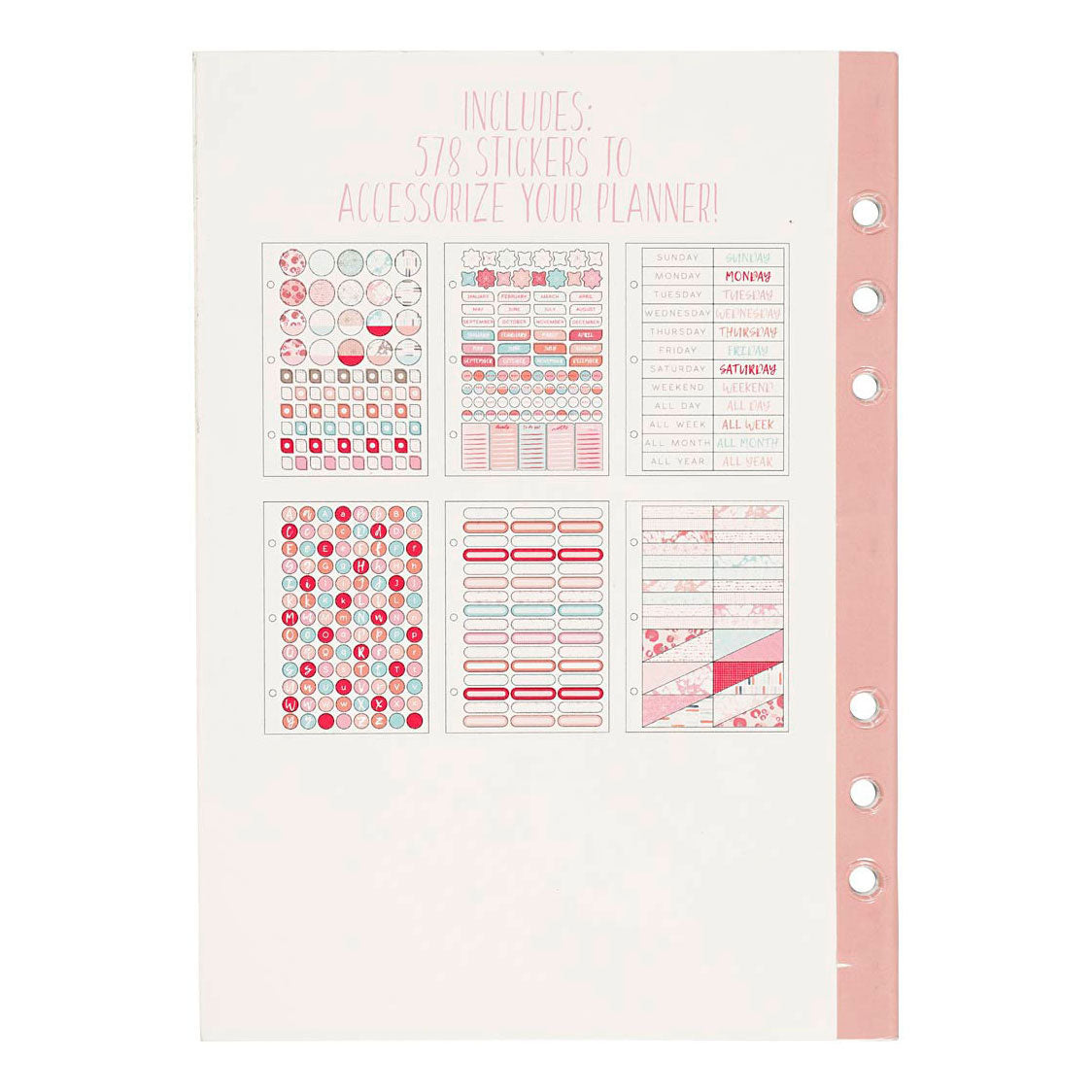 Creativ Company Stickerboek aquarel a5 voor planner, 578st.