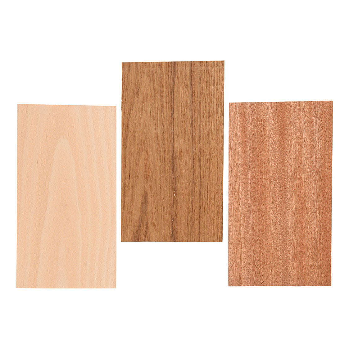 Creativ Company Bamboe fineer beuken eiken mahonie, 3 vellen