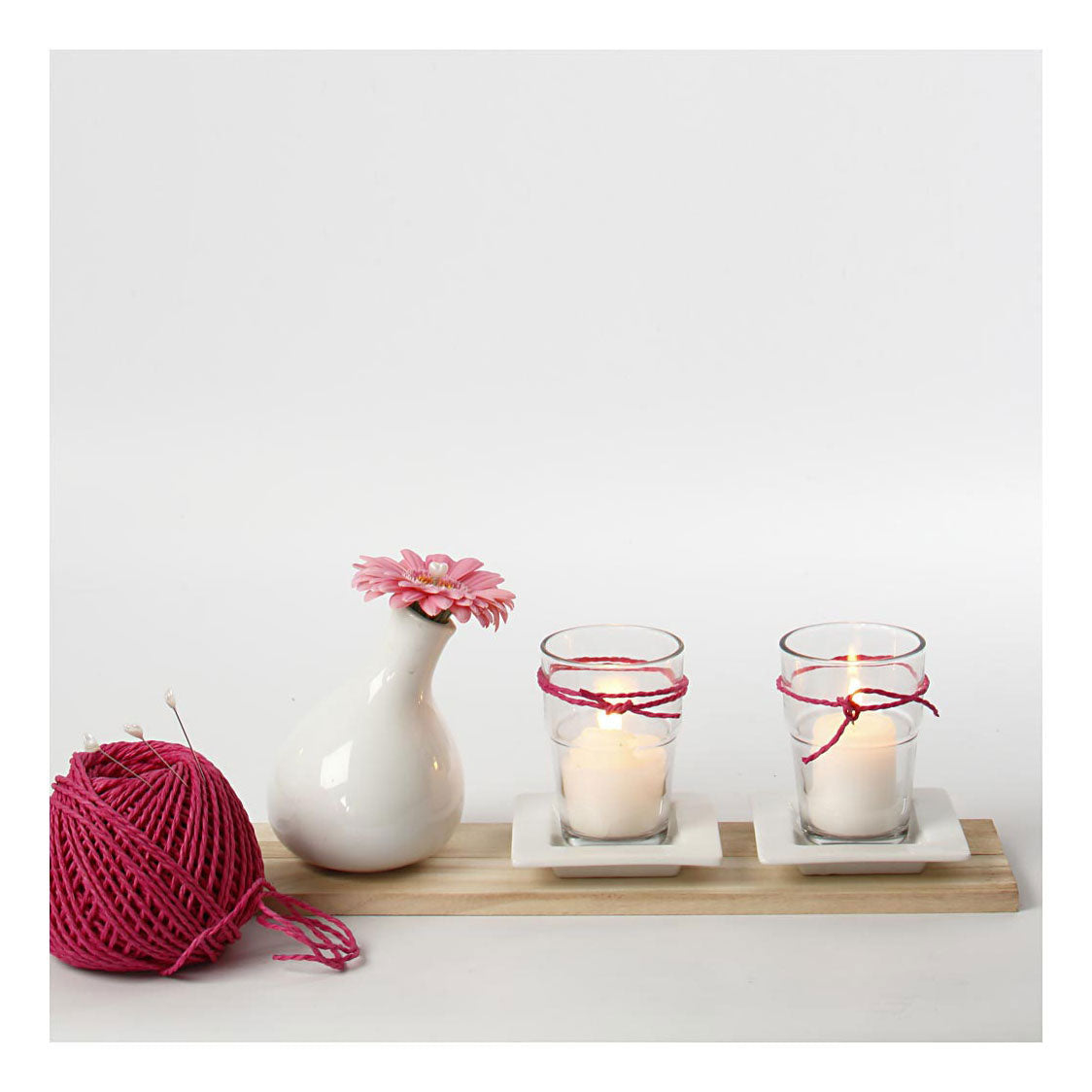 Creativ Company Papier garen roze, 40m