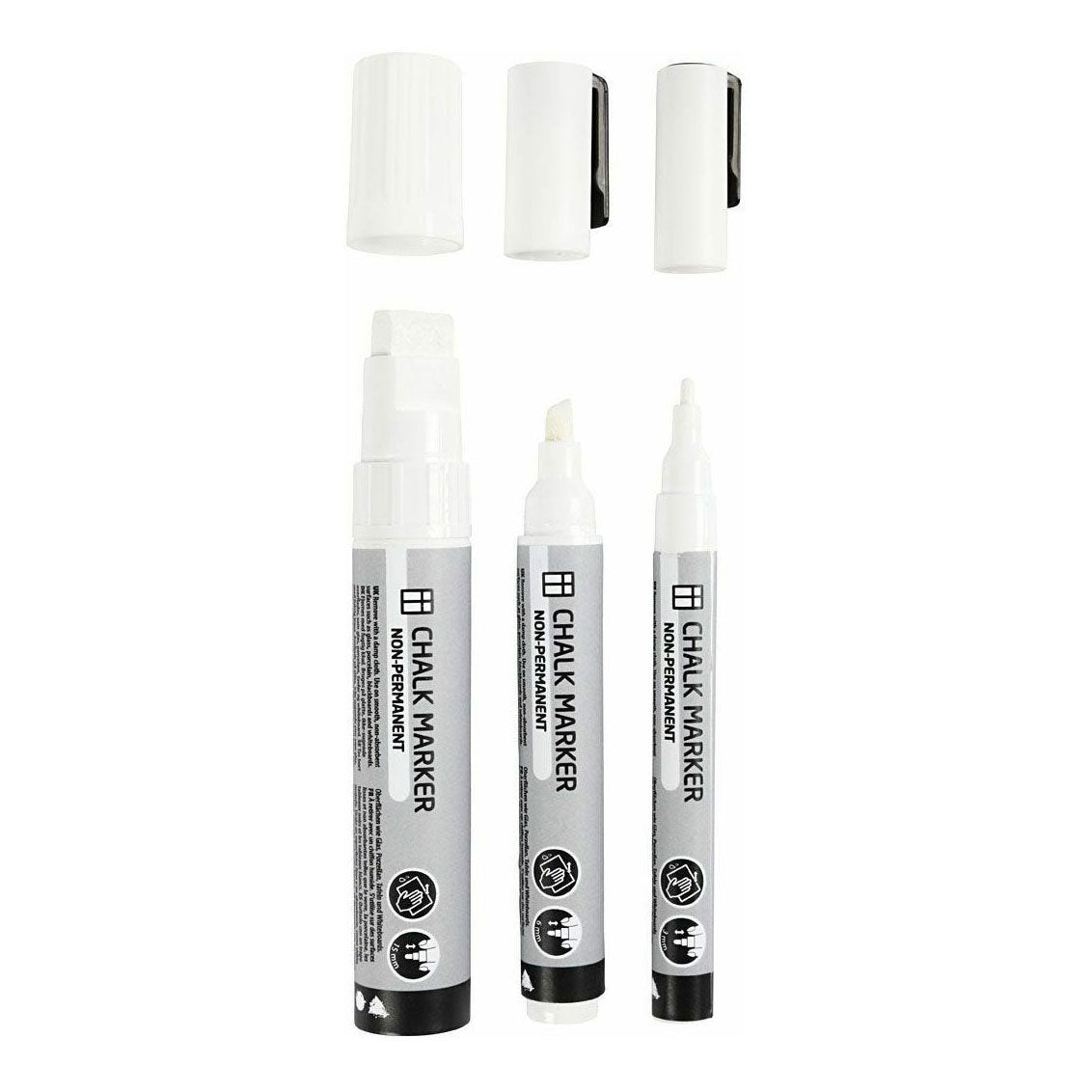 Creativ Company Https: www.cchobby.nl krijtstiften-lijndikte-3-6-15-mm-wit-3-stuk-1-doos
