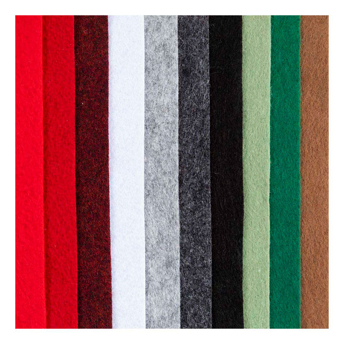 Creativ Company Hobbyvilt a4 dikte 2mm kerst kleuren - 10st.