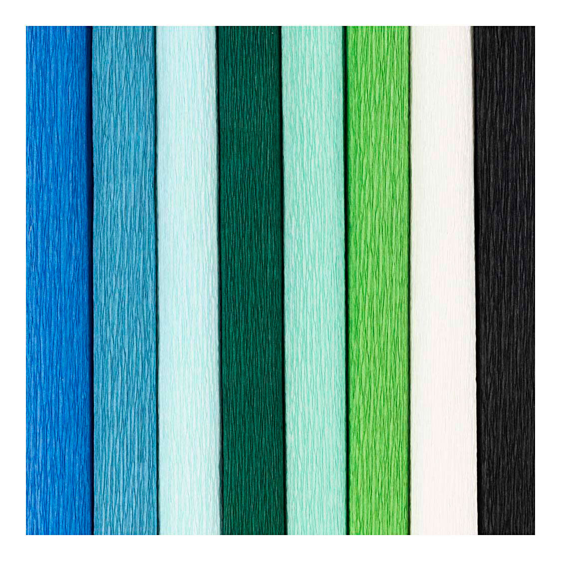 Creativ Company Crepepapier blauw en groen harmonie - 8st.