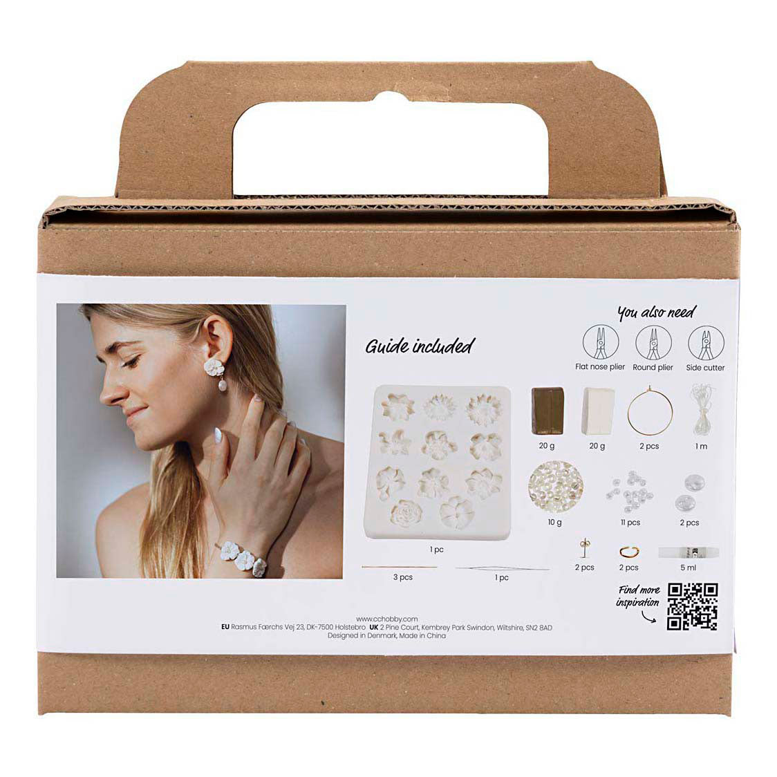 Creativ Company Mini hobbyset sieraden oorbellen armband en halsketting bloemontwerp
