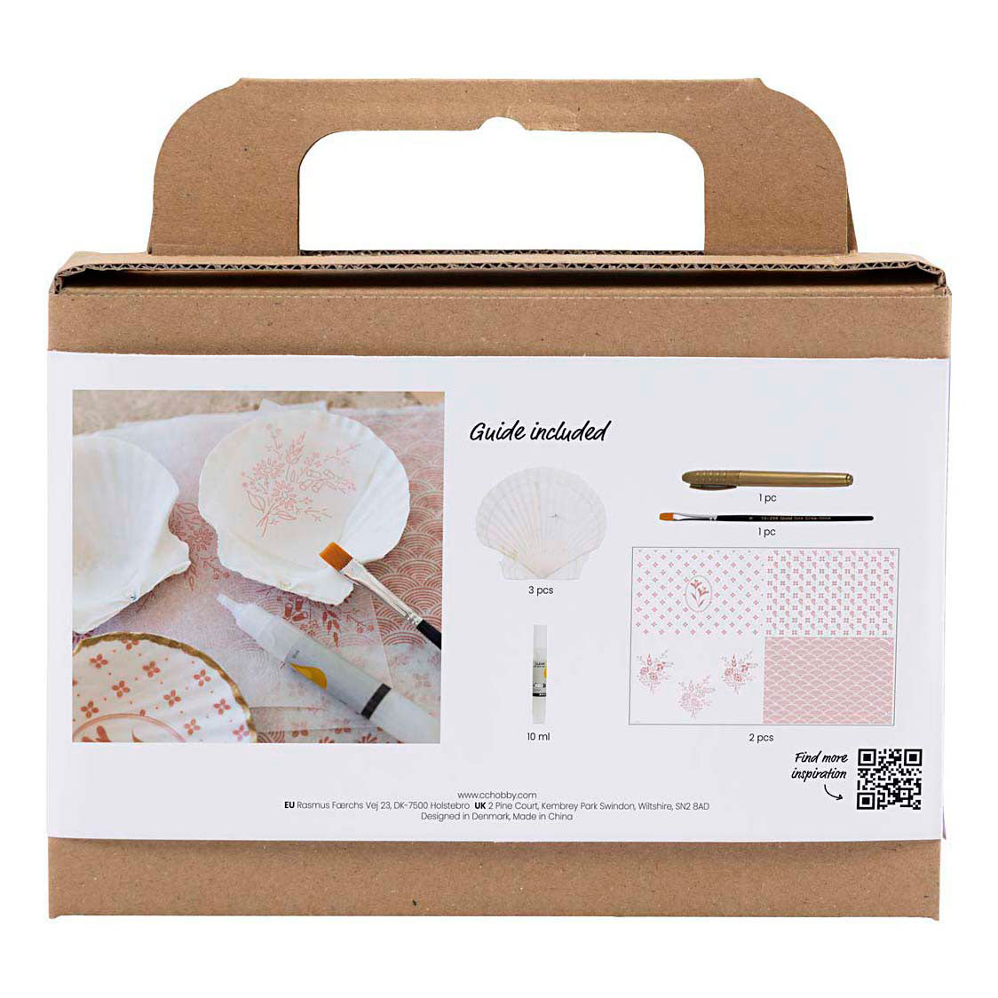 Creativ Company Mini hobbyset decoupage mosselschelpen lichtroze