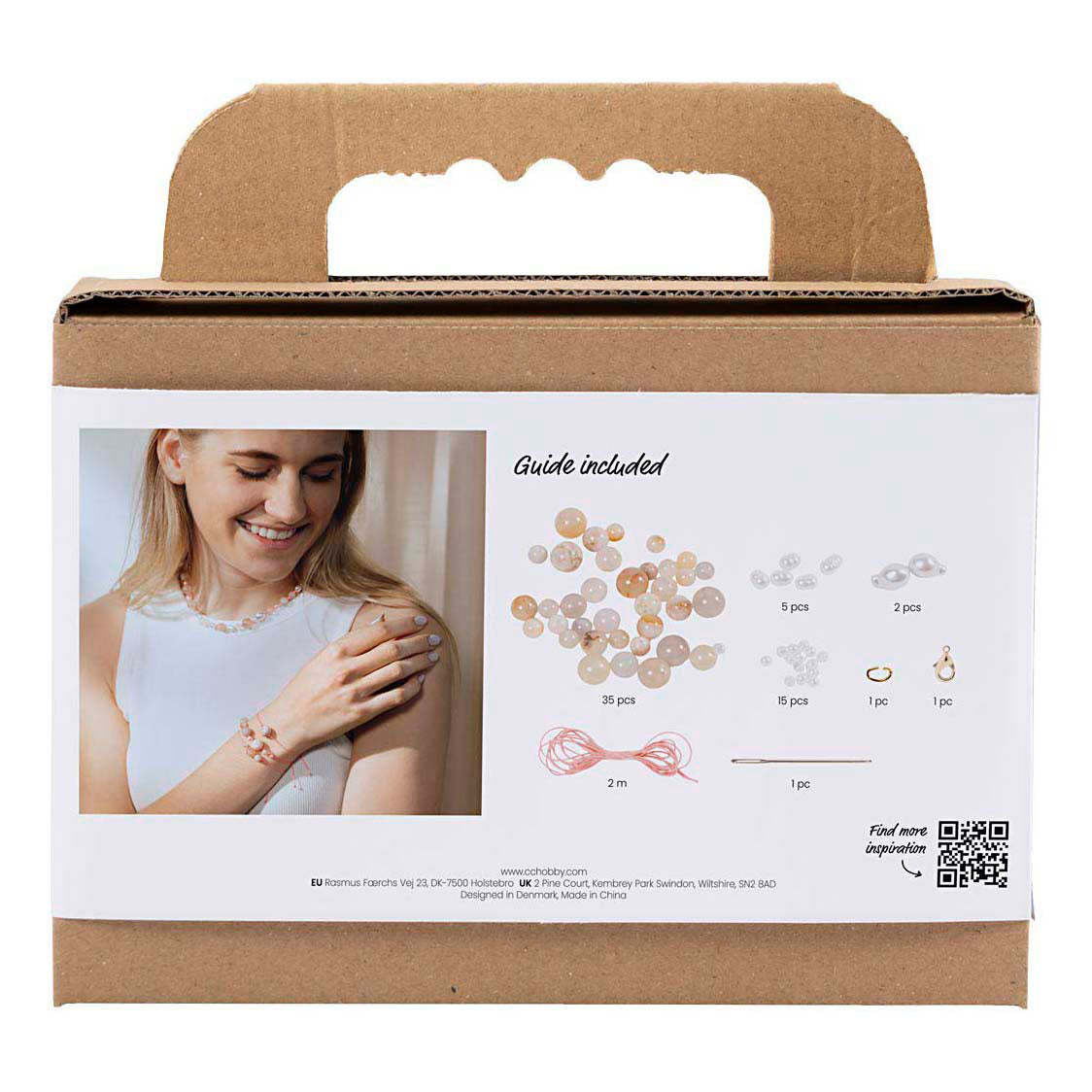 Creativ Company Https: www.cchobby.nl mini-hobbyset-sieraden-halskettingen-en-armband-roze-1-doos