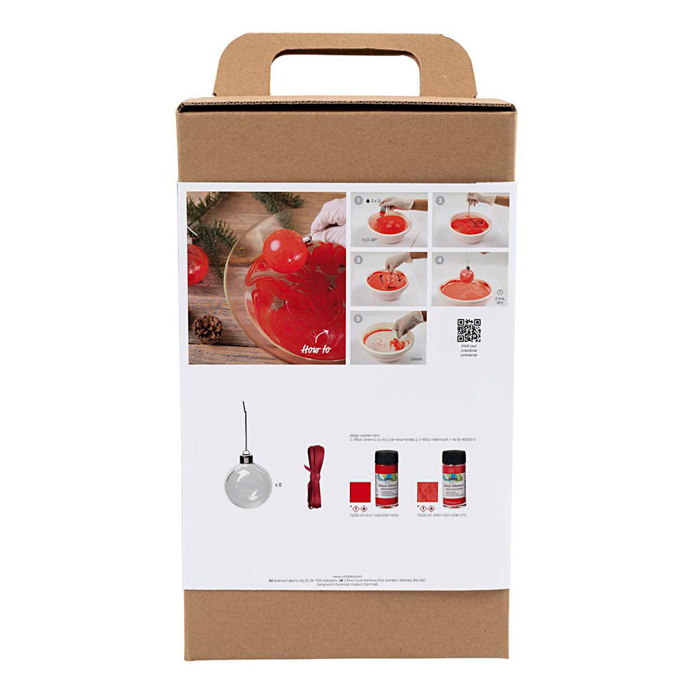 Creativ Company Https: www.cchobby.nl hobbyset-kerstballen-marmeren-1-doos
