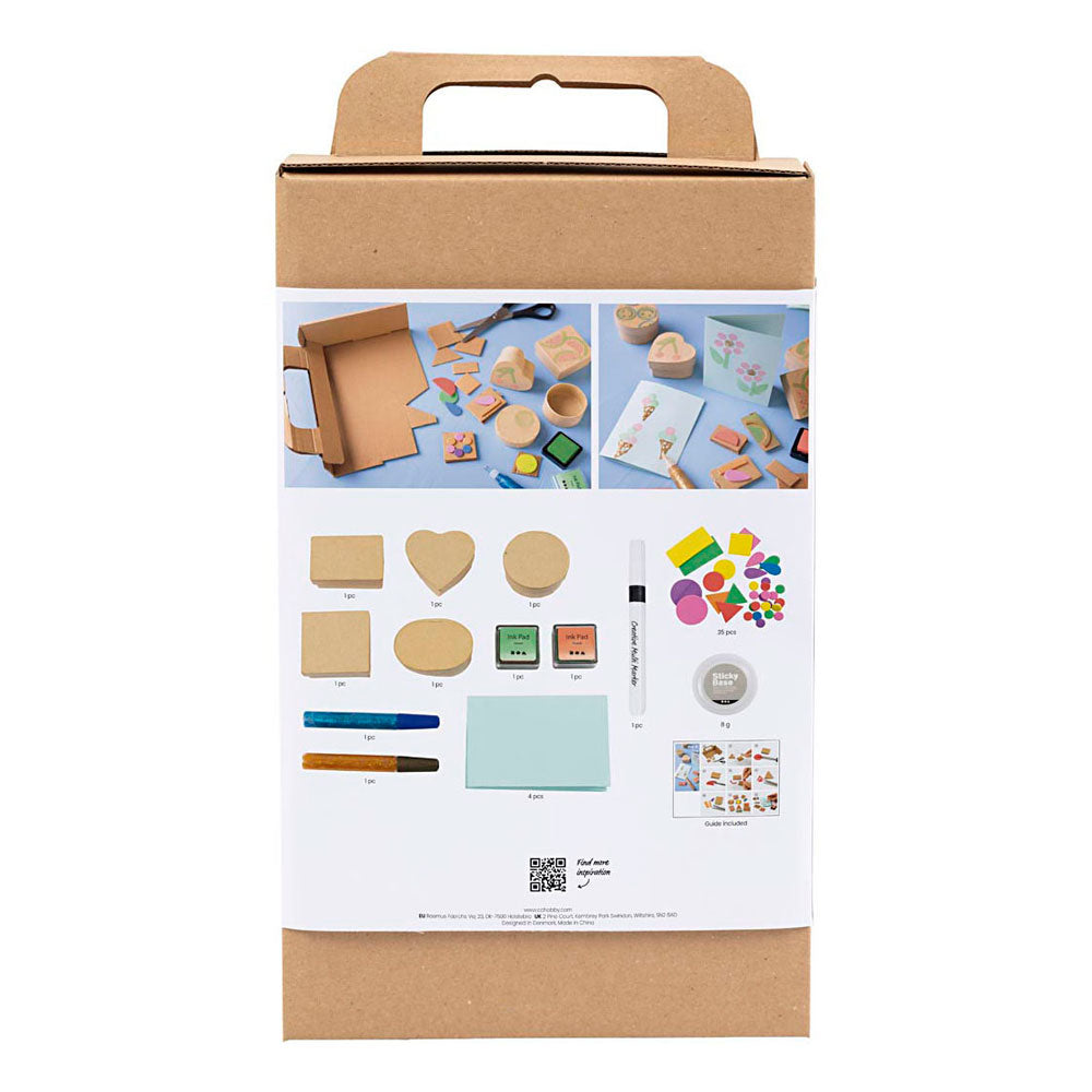 Creativ Company Https: www.cchobby.nl hobbyset-foam-druk-versierde-dozen-en-kaarten-beige-mid-groen-mint-helder-rood-1-doos
