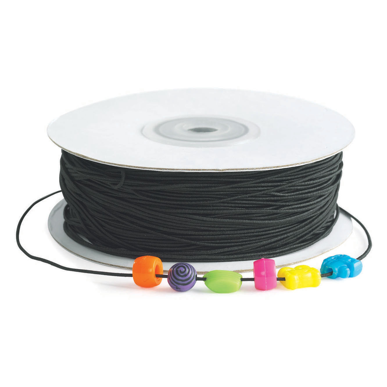 Colorations - elastisch koord zwart voor kralen, 91mtr.