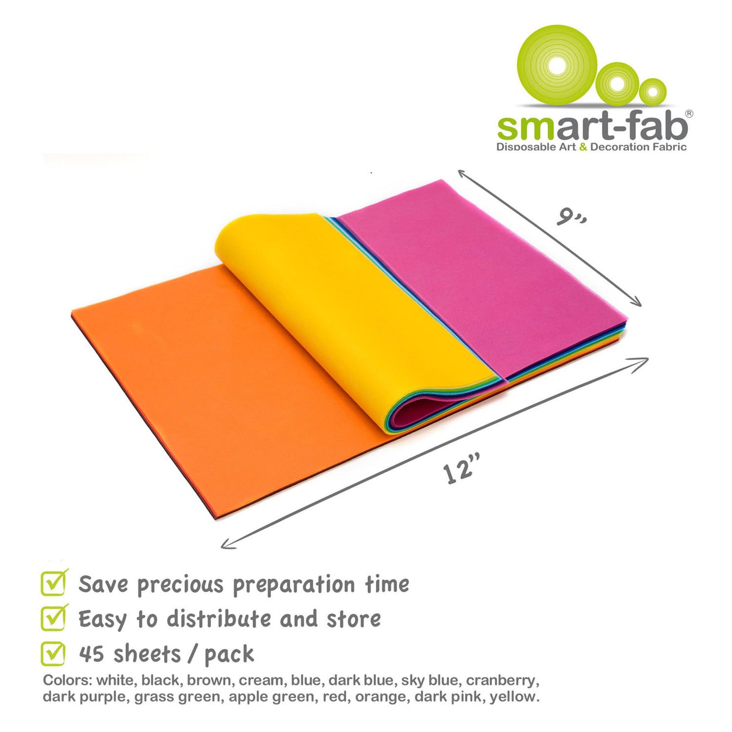 Smart-Fab Vellen 22.9 x 30.5 cm - 45st.