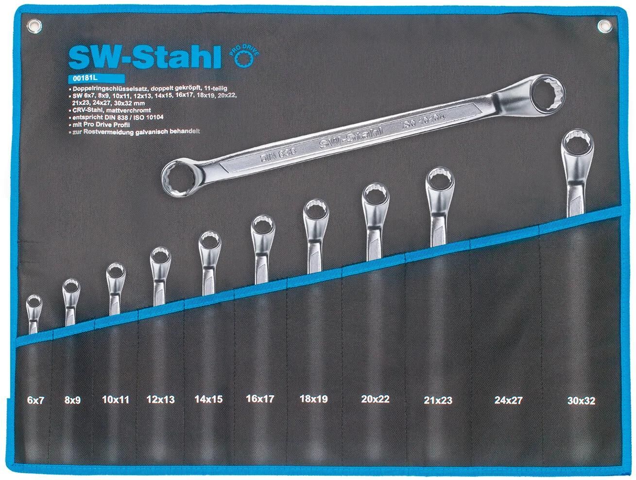 SW STAHL dubbele ringsleutel set pro drive double ring set 11pcs. cropped