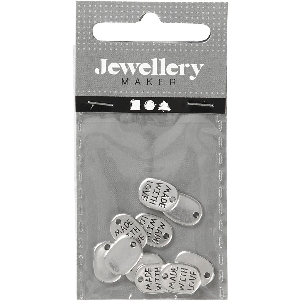 https: www.cchobby.nl sieraden-hanger-l-12-mm-b-8-mm-gatgrootte-1-mm-verzilverd-10-stuk-1-doos